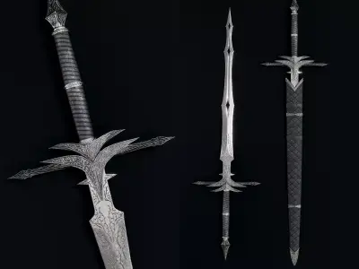 Fantasy Sword 3D model shop