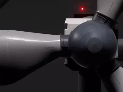Wind Tourbine High Poly 3D Model C4D Rigged 3D model