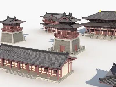 Chinese Temple 8 3D model