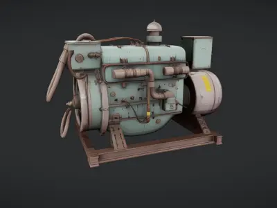 Industrial diesel generator 3D model purchase