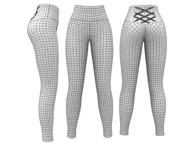 Yoga Pants Low-poly 3D model