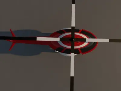 Cartoon helicopter  Free 3D model