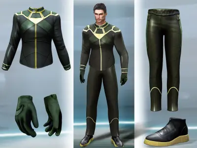 M Romulan Outfit Low-poly 3D model