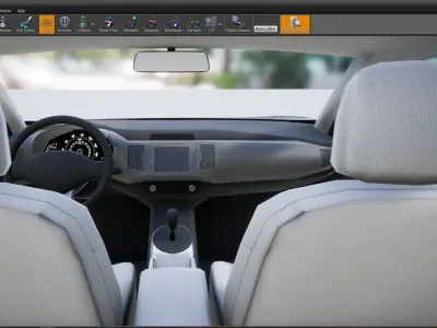 KIA Sportage SUV 3D Model with interior low poly Low-poly 3D model