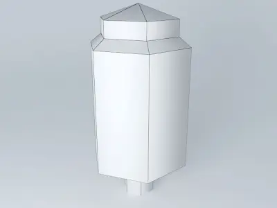 Modern steel bin Free 3D model