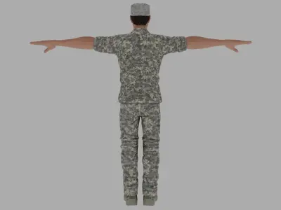 Rigged Soldier 3 3D model