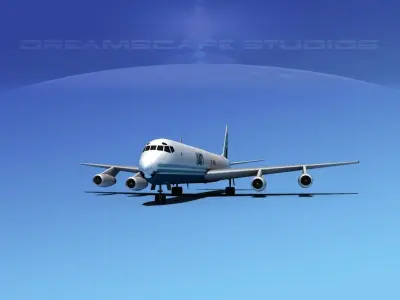 Douglas DC-8-63F ATI 3D model