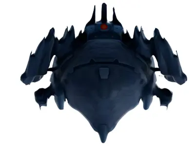 Aether Strike Spaceship Lowpoly GameReady PBR Low-poly 3D model