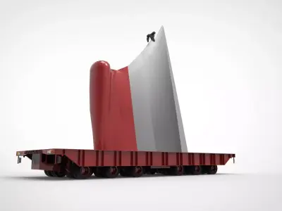 trailer hull ship 3D model