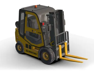 Forklift Truck Low-poly 3D model buy