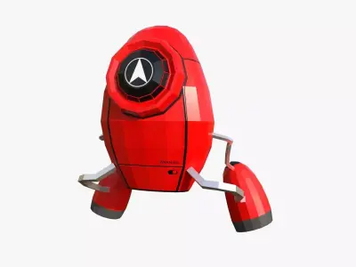 Jetpack Low Poly I02 - SciFi Character Design Low-poly 3D model