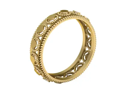 SIMPLE ANTIQUE RING 3D PRINTABLE MODEL 3D print model