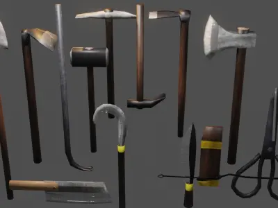 SurvivalPack Free low-poly 3D model