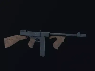 THOPMSON gun Low-poly 3D model