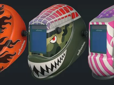 Welding mask Low-poly 3D model