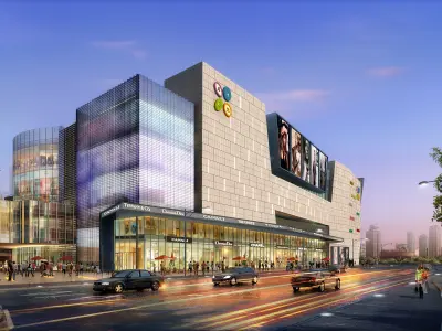 3Dmax fashion city commercial square building 444 3D model