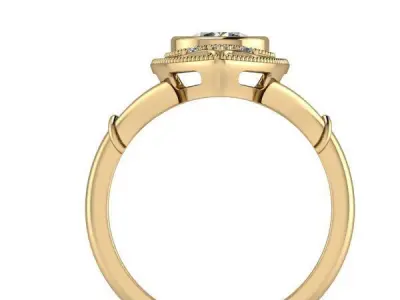 Antique decorative vintage style ring 3D print model