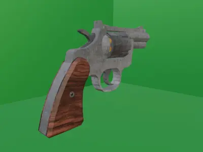SNUBNOSED REVOLVER - LOW POLY - PS1 RETRO STYLE Low-poly 3D model