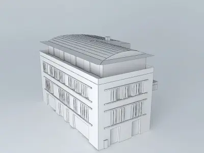 Commercial And Residential Building  Low-poly 3D model