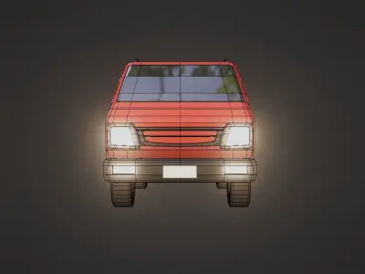 Omni lowpoly car Free 3D model