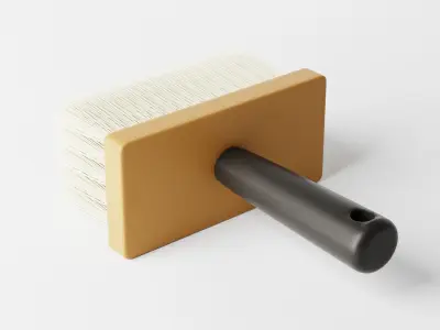 Cleaning Brush or Large Paint Brush Low-poly 3D model