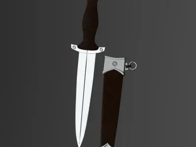 Dagger and Scabbard 3D model