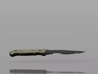 High Quality Tactical Survival Knife  Low-poly 3D model