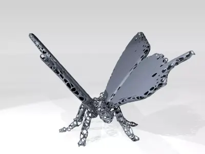 Butterfly Voronoi 3D model