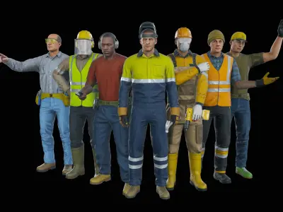  Workers Modular Character 