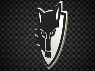 e wolf logo 3D model