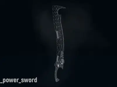 AC Klaive power sword Low-poly 3D model
