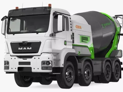 Energya E9 Truck Hybrid Mixer Rigged 3D model
