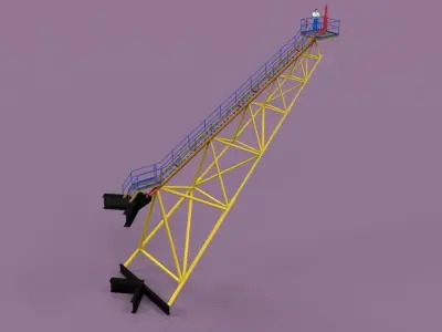 Tripod vent boom Free 3D model