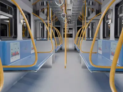 Subway train 3D model purchase