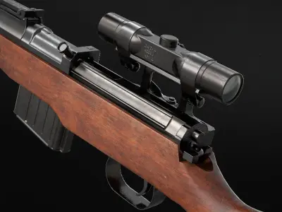 Gewehr 43 Low-poly 3D model