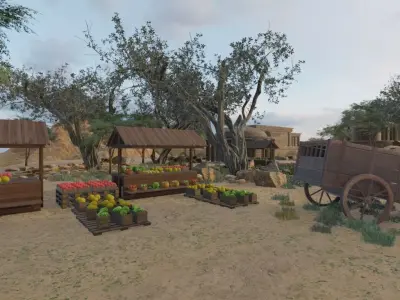 Ancient Oasis Settlement 3D model