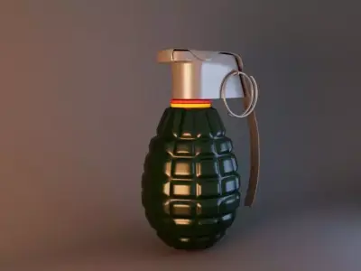 3d granade model Low-poly 3D model