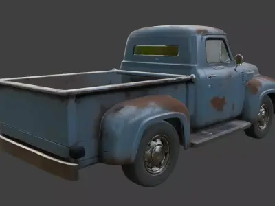 Vintage Rusty Pickup Truck 3D Model 3D model 23