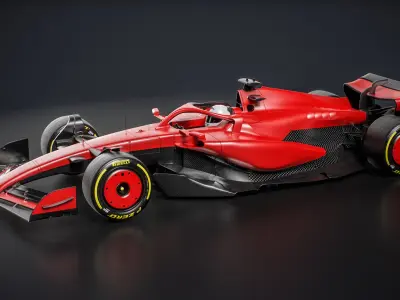 Red F1 Team 2024 Formula 1 Race Car 3D model