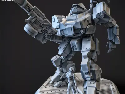 Overweight Gear Hunter 75mm Plus Pilot 3D print model