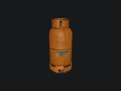 Gas Bottle pbr Low-poly 3D model
