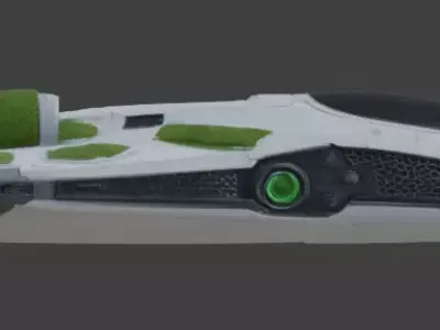 Realistic Overgrown Sci Fi Spaceship 3D Model Low-poly 3D model