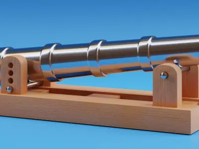 Bombard Cannon Low-poly 3D model