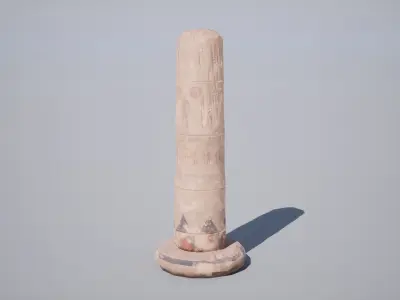 Egyptian Column  Low-poly 3D model purchase