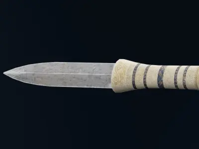 Golden Dagger 2 Low-poly 3D model