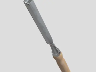 Chisel 2 for woodworking Low-poly 3D model