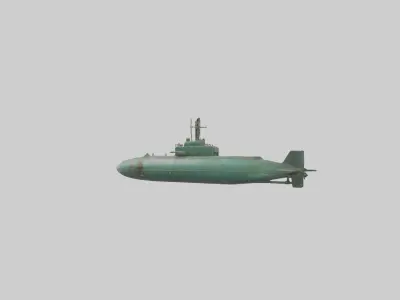 Submarine Model 1 Low-poly 3D model