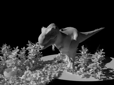 T-rex Low-poly 3D model