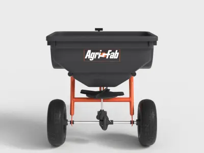 PUSH BROADCAST SPREADER CART Low-poly 3D model