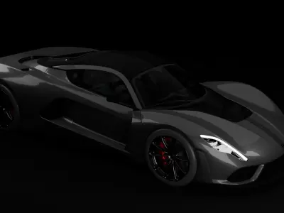 Hennessey f5 Free low-poly 3D model